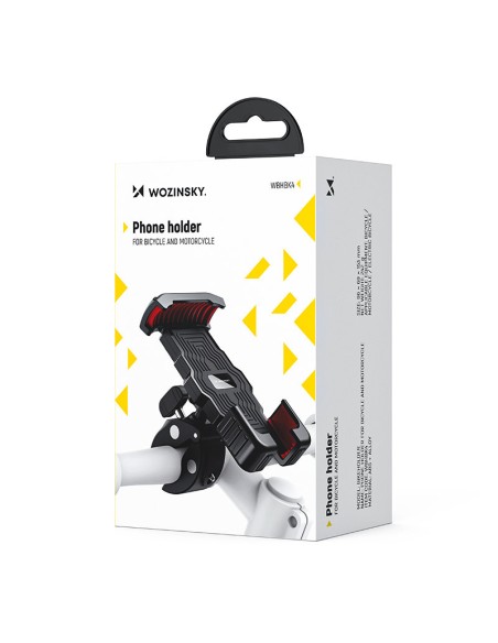 Šarvuotas metalinis telefono / motorolerio / motociklo laikiklis juodas