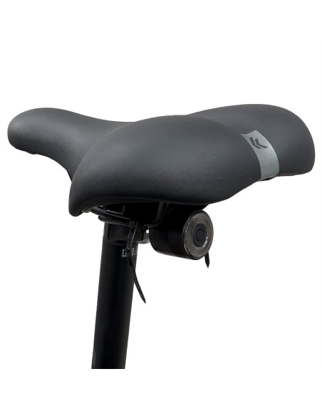 LED galinis dviračio žibintas su mikro USB raudona lempute 5 režimai juodi