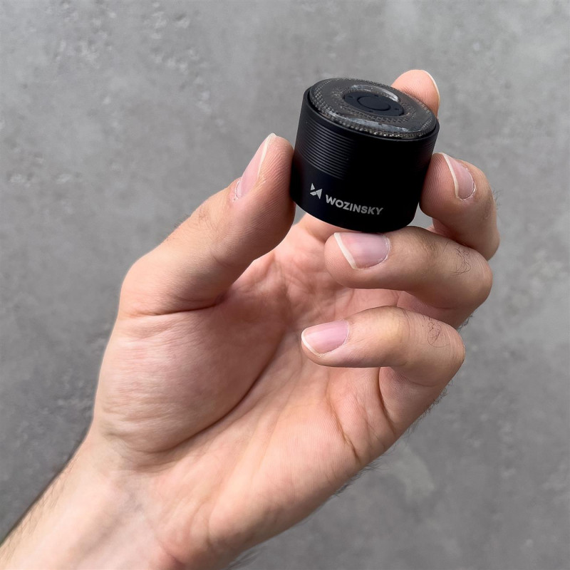 LED galinis dviračio žibintas su mikro USB raudona lempute 5 režimai juodi