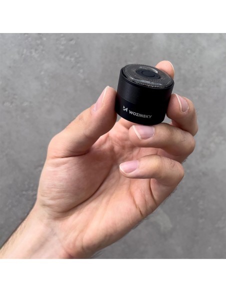 LED galinis dviračio žibintas su mikro USB raudona lempute 5 režimai juodi