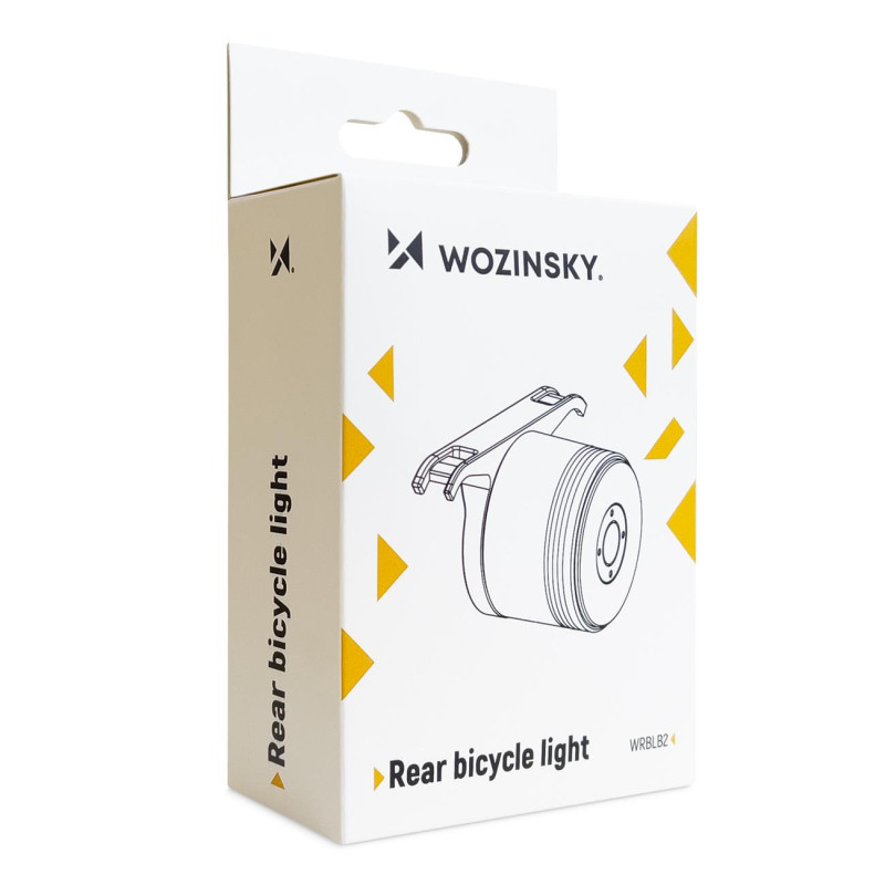 LED galinis dviračio žibintas su mikro USB raudona lempute 5 režimai juodi