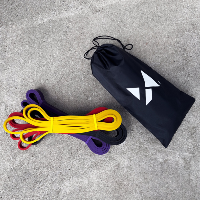 Ilgos pratimams atsparios juostos 4x crossfit fitneso juostų rinkinys