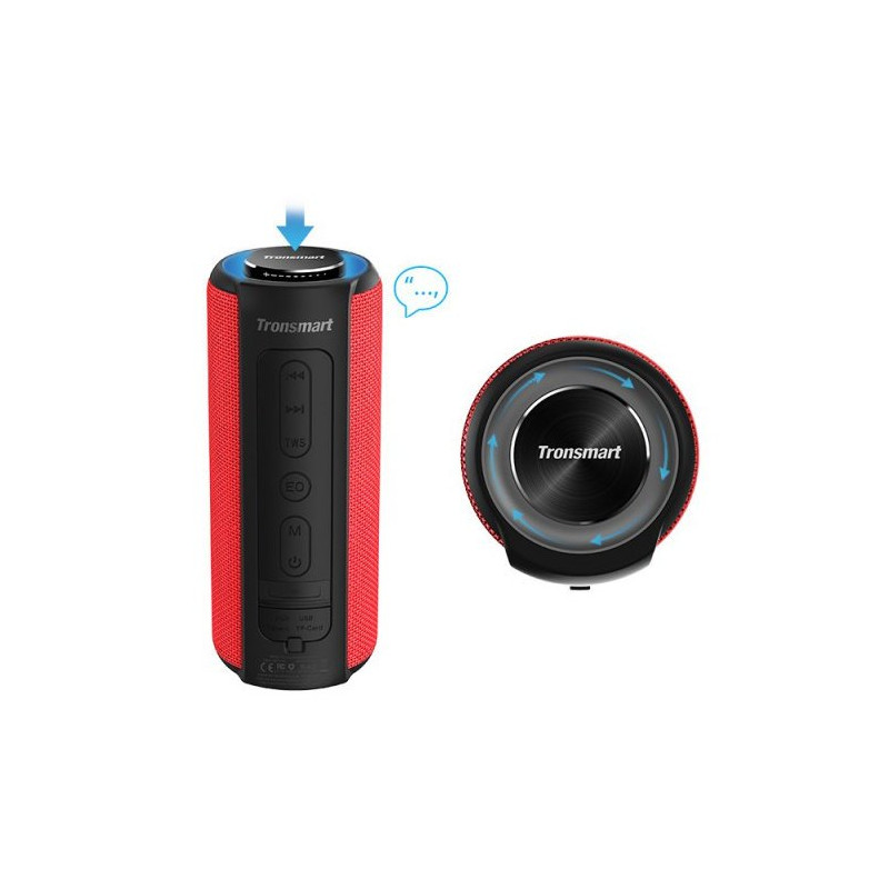Belaidis Bluetooth garsiakalbis T6 Plus 40W + Powerbank raudona