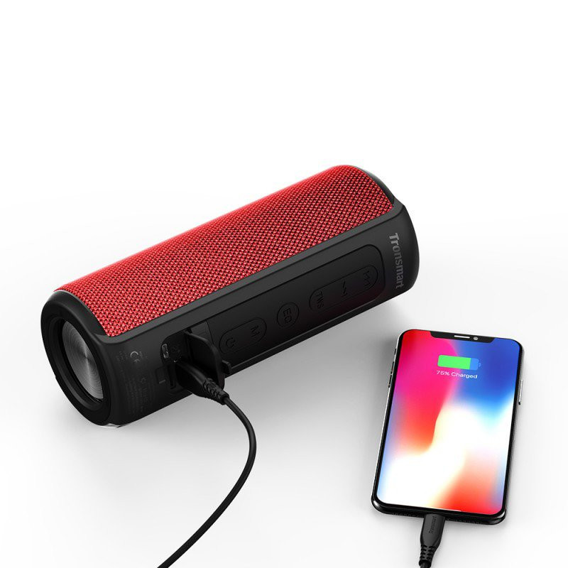 Belaidis Bluetooth garsiakalbis T6 Plus 40W + Powerbank raudona