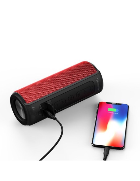 Belaidis Bluetooth garsiakalbis T6 Plus 40W + Powerbank raudona Belaidis Bluetooth garsiakalbis T6 Plus 40W + Powerbank raudona