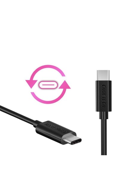 Kabelis USB Type C - USB Type C 3A 2m juodas Kabelis USB Type C - USB Type C 3A 2m juodas