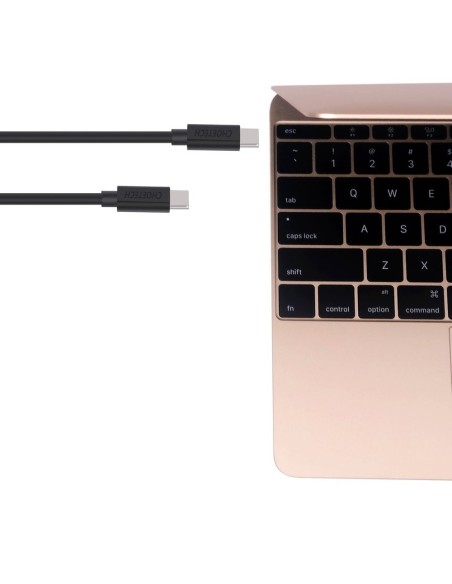 Kabelis USB Type C - USB Type C 3A 2m juodas Kabelis USB Type C - USB Type C 3A 2m juodas