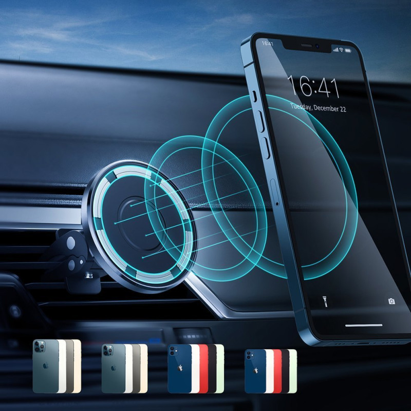 Magnetinis automobilinis laikiklis iPhone ventiliacijos grotelėms juodas
