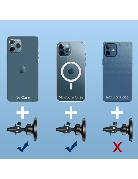 Magnetinis automobilinis laikiklis iPhone ventiliacijos grotelėms juodas Magnetinis automobilinis laikiklis iPhone ventiliacijos grotelėms juodas