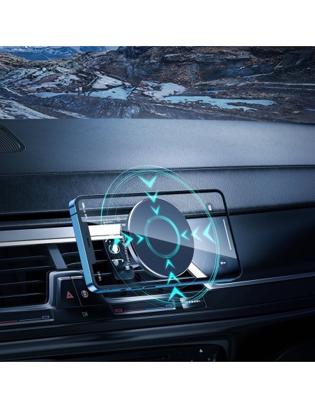 Magnetinis automobilinis laikiklis iPhone ventiliacijos grotelėms juodas Magnetinis automobilinis laikiklis iPhone ventiliacijos grotelėms juodas