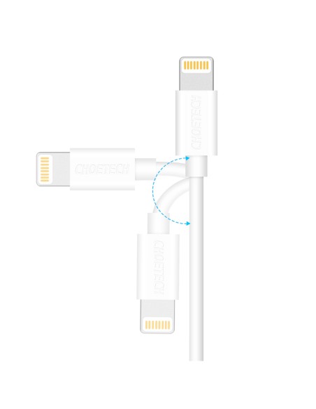 MFI USB kabelis – žaibas 1,2 m baltas