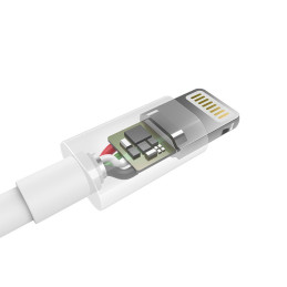 MFI USB kabelis – žaibas 1,2 m baltas