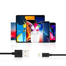 MFI USB kabelis – žaibas 1,2 m baltas