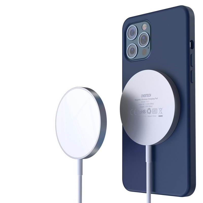 Magnetinis belaidis įkroviklis Qi 15W baltas