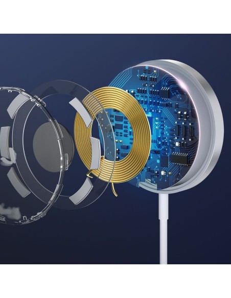 Magnetinis belaidis įkroviklis Qi 15W baltas Magnetinis belaidis įkroviklis Qi 15W baltas