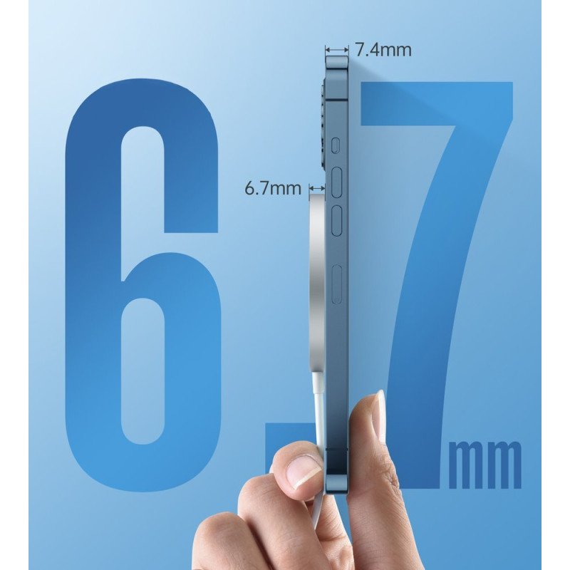 Magnetinis belaidis įkroviklis Qi 15W baltas