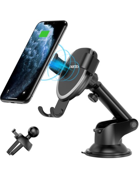 10 W Qi belaidis įkroviklis + prietaisų skydelio laikiklis, 1,2 m juodas mikro USB laidas 10 W Qi belaidis įkroviklis + prietaisų skydelio laikiklis, 1,2 m juodas mikro USB laidas