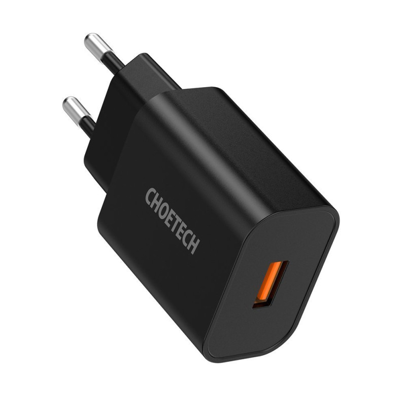 USB įkroviklis 18W Power Delivery juodas USB įkroviklis 18W Power Delivery juodas