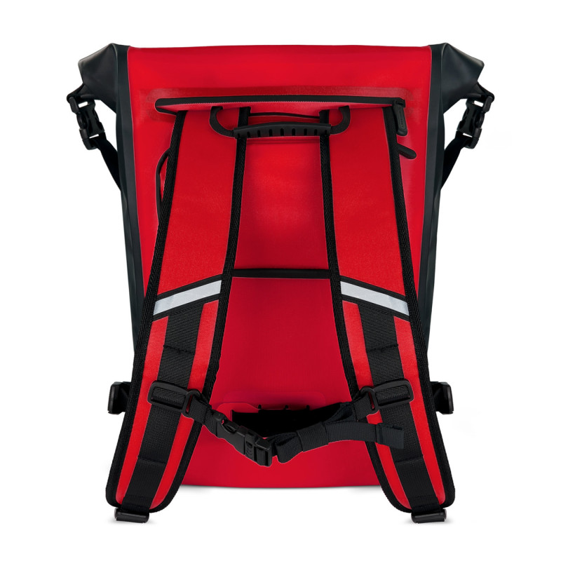 Vandeniui atspari kuprinė dviračio bagažinei dviračio krepšys 2in1 23l raudonas