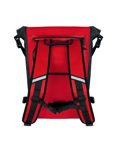 Vandeniui atspari kuprinė dviračio bagažinei dviračio krepšys 2in1 23l raudonas