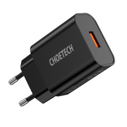 USB įkroviklis 18W Power Delivery juodas