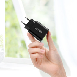 USB įkroviklis 18W Power Delivery juodas