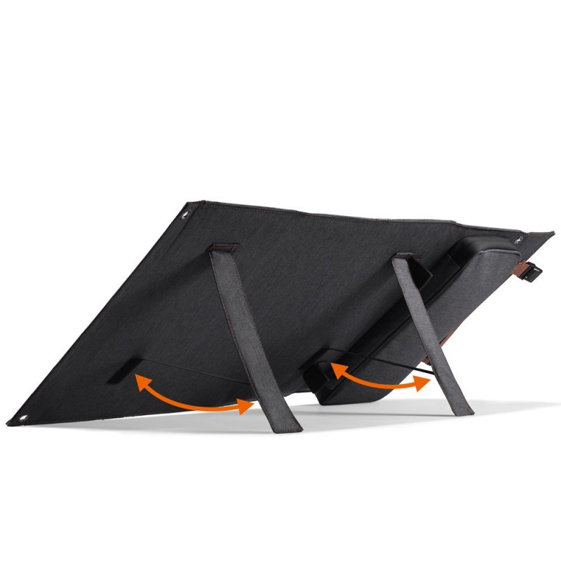 Saulės turistinis saulės įkroviklis USB USB C 36W QC PD pilka