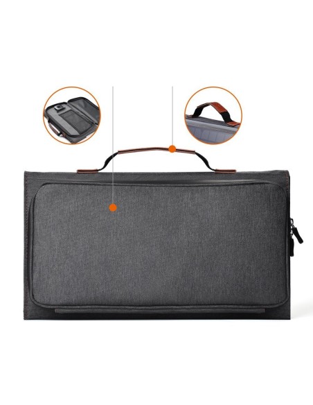Saulės turistinis saulės įkroviklis USB USB C 36W QC PD pilka Saulės turistinis saulės įkroviklis USB USB C 36W QC PD pilka