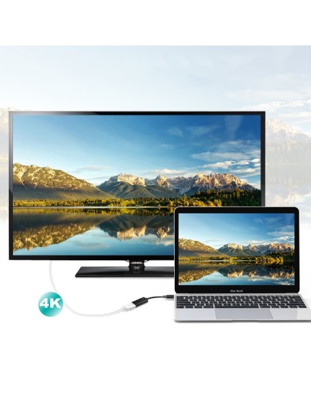 Adapteris HUB USB Type C Thunderbolt 3 į HDMI 2.0 4K 60Hz juoda Adapteris HUB USB Type C Thunderbolt 3 į HDMI 2.0 4K 60Hz juoda