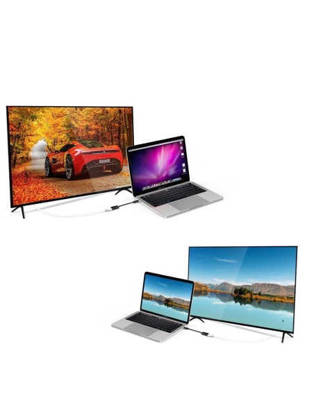 Adapteris HUB USB Type C Thunderbolt 3 į HDMI 2.0 4K 60Hz juoda Adapteris HUB USB Type C Thunderbolt 3 į HDMI 2.0 4K 60Hz juoda