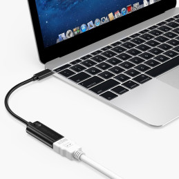 Adapteris HUB USB Type C Thunderbolt 3 į HDMI 2.0 4K 60Hz juoda