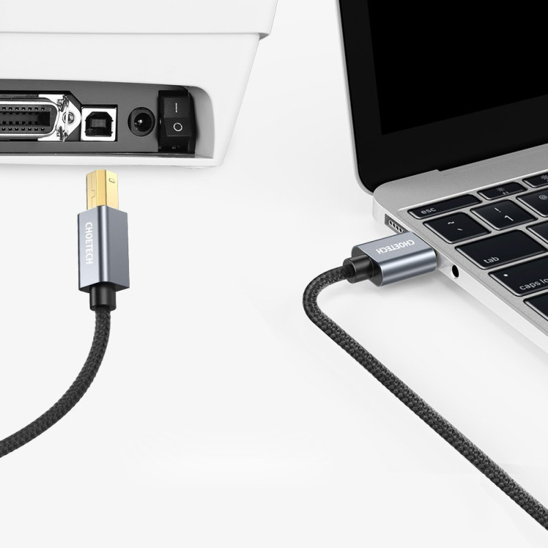 USB tipo B spausdintuvo laidas – USB 2.0 480 Mbps 3m