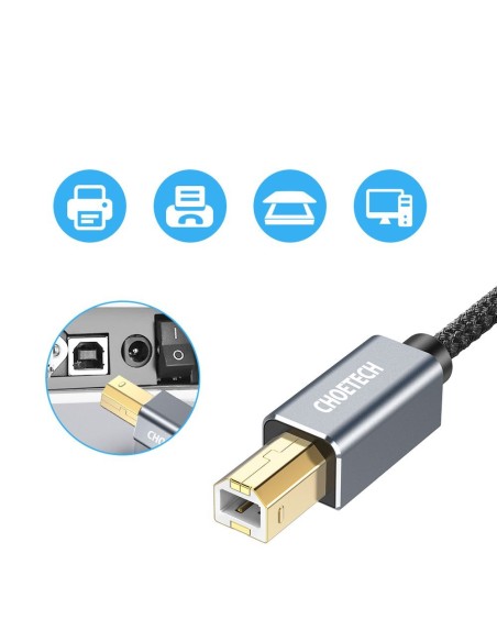 USB tipo B spausdintuvo laidas – USB 2.0 480 Mbps 3m USB tipo B spausdintuvo laidas – USB 2.0 480 Mbps 3m