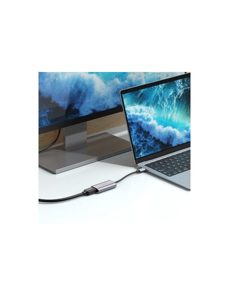 Adapterio kabelis USB Type C – HDMI 8K 60Hz pilka Adapterio kabelis USB Type C – HDMI 8K 60Hz pilka