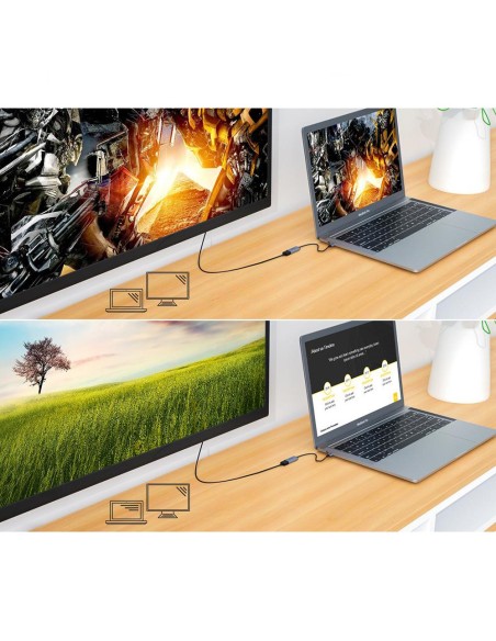 Adapterio laidas su USB Type C – 4K ekrano prievadas, 0,2 m pilkas Adapterio laidas su USB Type C – 4K ekrano prievadas, 0,2 m pilkas