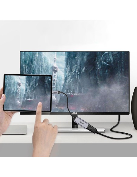 Adapterio laidas su USB Type C – 4K ekrano prievadas, 0,2 m pilkas Adapterio laidas su USB Type C – 4K ekrano prievadas, 0,2 m pilkas