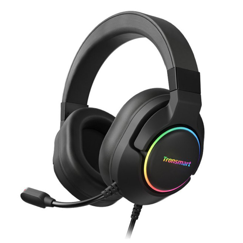 Sparkle RGB laidinės USB ausinės su mikrofonu ir nuotolinio valdymo pultu žaidėjams juodos spalvos Sparkle RGB laidinės USB ausinės su mikrofonu ir nuotolinio valdymo pultu žaidėjams juodos spalvos