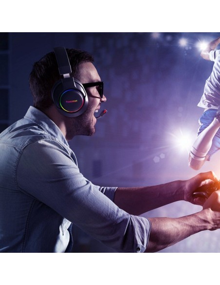 Sparkle RGB laidinės USB ausinės su mikrofonu ir nuotolinio valdymo pultu žaidėjams juodos spalvos Sparkle RGB laidinės USB ausinės su mikrofonu ir nuotolinio valdymo pultu žaidėjams juodos spalvos