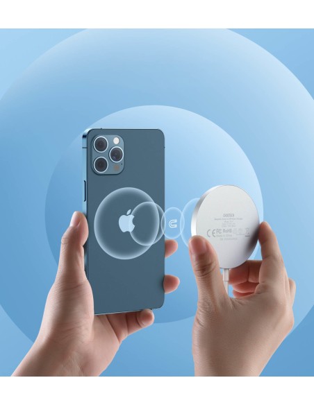 MagSafe Qi 15W belaidis įkroviklis + 20W PD sieninis įkroviklis sidabrinis