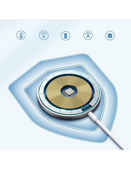 MagSafe Qi 15W belaidis įkroviklis + 20W PD sieninis įkroviklis sidabrinis