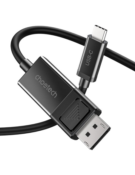 Dviejų krypčių laidas DisplayPort – USB Type C 1,8m juodas Dviejų krypčių laidas DisplayPort – USB Type C 1,8m juodas