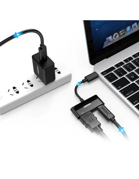 HUB-M03 adapteris USB Type C - HDMI + USB-C Power Delivery juodas HUB-M03 adapteris USB Type C - HDMI + USB-C Power Delivery juodas