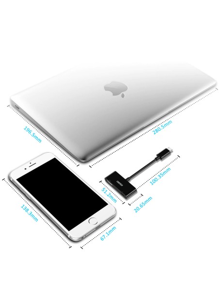 HUB-M03 adapteris USB Type C - HDMI + USB-C Power Delivery juodas HUB-M03 adapteris USB Type C - HDMI + USB-C Power Delivery juodas