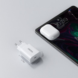 USB įkroviklis Type C PD 20W baltas