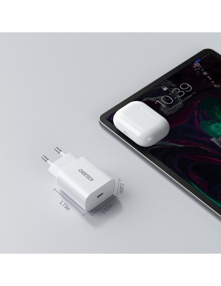 USB įkroviklis Type C PD 20W baltas