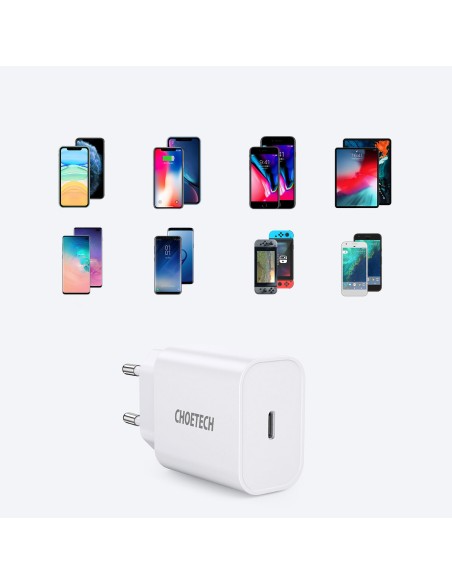 USB įkroviklis Type C PD 20W baltas