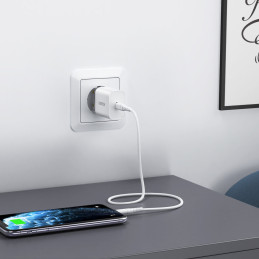 USB įkroviklis Type C PD 20W baltas