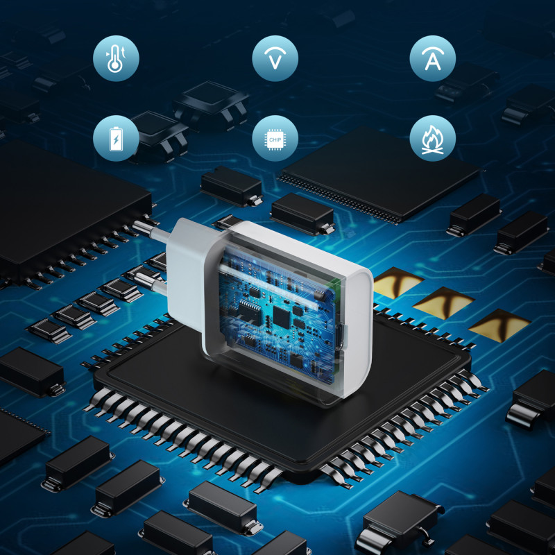 USB įkroviklis Type C PD 20W baltas