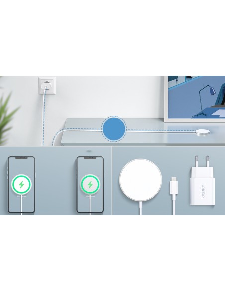 MagSafe indukcinis įkroviklis + PD5005 baltas adapteris