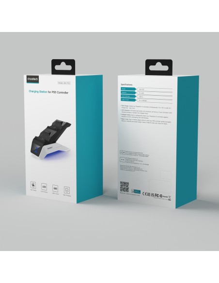 Įkroviklio įkrovimo stotelė Dual Sense PS5 padams juoda + tinklo įkroviklis Įkroviklio įkrovimo stotelė Dual Sense PS5 padams juoda + tinklo įkroviklis